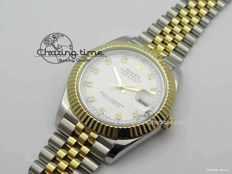 0228 DateJust II 41mm SS YG BP Maker Best Edition White Diam Dial On Jubilee Bracelet A ModernLook 3663
